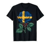 Bandiera Svezia Radici Svedesi Sverige Maglietta