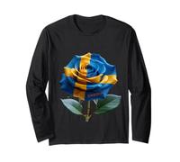 Bandiera Svezia Rose Maglia a Manica