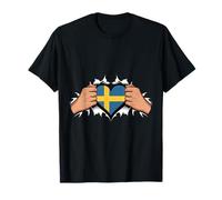 Bandiera Svezia Sverige Radici svedesi Maglietta