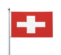 Bandiera svizzera 9,6 x 1,5 m, bandiera a doppia faccia, resistente, per esterni e giardino, facile da installare e durevole per qualsiasi ambiente