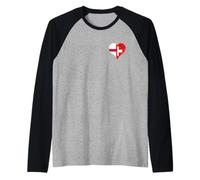 Bandiera Svizzera Inghilterra di Svizzero Inglese Orgoglio Maglia con Maniche Raglan