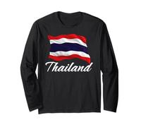 Bandiera Tailandese patriottica Asiatica Uomini Donne Bambini Tailandia Maglia a Manica