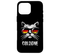 Bandiera tedesca di Colonia City Retro Cat Germania Custodia per iPhone 16 Pro Max