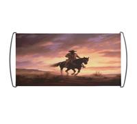 Bandiera tenuta in mano, bandiera Cowboy West Stampa, bandiera portatile tenuta in mano con manici in plastica per fan uso domestico