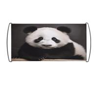 Bandiera tenuta in mano, graziosa bandiera bianca e nera con stampa panda, bandiera portatile con manici in plastica per fan uso domestico