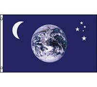 Bandiera Terra Luna E Stelle Colore Vivido Garden Flag Resistente Ai Raggi Uv Bandiere Pirata Per Eventi Home Raduni 3X5Ft