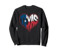 Bandiera Texas Cuore Amore Stato Orgoglio Vintage Patriot Felpa
