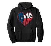 Bandiera Texas Cuore Amore Stato Orgoglio Vintage Patriot Felpa con Cappuccio