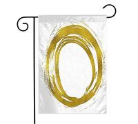 Bandiera Texture Painterly Paint Circle Style Drawing Foil Line Bandiera Pirata Rinforzata Prova Di Sbiadimento Striscione All'Aperto, Per Balcone, Giardino, All'Aperto Al Coperto, 30x45cm