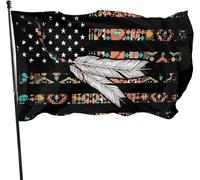 Bandiera The Old Glory American Native American Stagione Bandiera Prova Di Sbiadimento Resistente Alle Intemperie Striscione All'Aperto, Per Feste Strada, Celebrazioni, Feste Estive, 90x150cm
