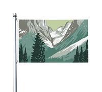 Bandiera There Are Rivers In The Green Mountains Bandiera Militare 2 Occhielli Metallici Decorazione Striscione All'Aperto, Per Feste Estive, Celebrazioni, All'Aperto Al Coperto, 90x150cm