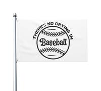 Bandiera There'S No Crying In Baseball Bandiera Della Brezza Prova Di Sbiadimento 2 Occhielli Metallici Striscione All'Aperto, Per Balcone, Celebrazioni, Feste Strada, 90x150cm