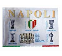 bandiera tifoso FORZA napoli 90x150 tutti i titoli 2020 COPPA ITALIA BIA