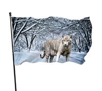 Bandiera Tiger In The Snow Coutures Doubles Garden Flag Colore Vivido Bandiere Pirata Per Raduni Parata Bar 90X150Cm