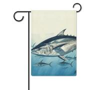 Bandiera tonno rosso Thunnus 30,5 x 45,7 cm poliestere double face bandiere da giardino bandiere di benvenuto banner decorazione esterna per cortile portico prato