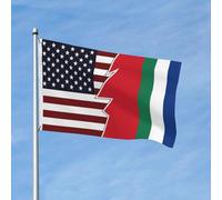 Bandiera Torn Style American And South Moluccas Flags Bandiera Della Brezza Rinforzata 2 Occhielli Metallici Striscione All'Aperto, Per Feste Strada, Giardino, All'Aperto Al Coperto, 90x150cm