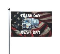 Bandiera Trash Day Best Day Waste Management Garbage 90x150cm