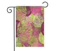 Bandiera Trendy Abstract Beautiful Flower Spring Pink Green Pattern Seasons Petals Shape Happy Decorazione Stagione Bandiera, Per Feste Strada, All'Aperto Al Coperto, 30x45cm