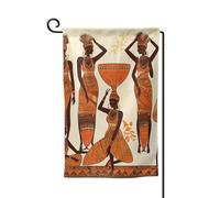 Bandiera tribale africana da giardino verticale su entrambi i lati, bandiera per casa, 30,5 x 45,7 cm, bandiera stagionale per primavera, estate, vacanze, fattoria, cortile, decorazione da appendere