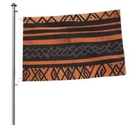 Bandiera tribale africana in tessuto di fango 2 x 3 m, stampa su entrambi i lati, bandiere da giardino per esterni, bandiere per vacanze, banner regalo con occhielli sfondo fotografico per interni ed
