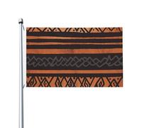 Bandiera tribale africana in tessuto di fango 3 x 1,5 m, bandiera da giardino su entrambi i lati, resistente allo sbiadimento, bandiera per esterni, divertente bandiera per vacanze con occhielli in
