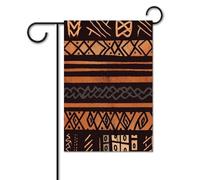 Bandiera tribale africana in tessuto di fango 30,5 x 45,7 cm bandiere per esterni divertente bandiera per feste banner stampato su entrambi i lati bandiere da giardino benvenuto fuori cortile bandiera