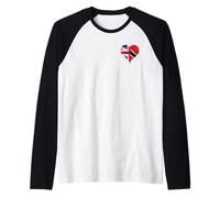 Bandiera Trinidad e Tobago Regno Unito per Trini Britannico Maglia con Maniche Raglan