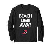 Bandiera Trinidad e Tobago Trini Funny Beach Lime Awa Maglia a Manica