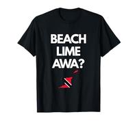 Bandiera Trinidad e Tobago Trini Funny Beach Lime Awa Maglietta