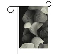 Bandiera tropicale astratta nera pura da giardino per vacanze stagionali juta double face per casa cortile bandiere esterne 30,5 x 45,7 cm