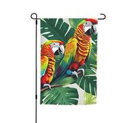 Bandiera tropicale con foglie di pappagallo, 30,5 x 45,7 cm, per tutte le stagioni, decorazione da cortile per esterni