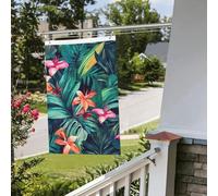 Bandiera tropicale con foglie floreali da 0,9 m x 0,9 m per esterni e interni, primavera, estate, autunno, inverno, bandiere da giardino con occhiello verticale su entrambi i lati, bandiere per feste