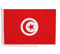 Bandiera Tunisia con corda e levetta - fatta a mano nel Regno Unito