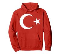 Bandiera turca Turchia Bayragi Türkiye Luna Mezzaluna E Stella Felpa con Cappuccio