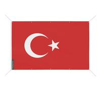 Bandiera Turchia con 10 occhielli in varie misure, 150 x 225 cm