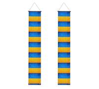 Bandiera ucraina Stampa Tutti i Tipi Celebrazioni Incontri Portico Banner Riutilizzabile con Corda per Bastone Appeso