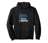 Bandiera UE Orgoglio Europeo Unione Europea Felpa con Cappuccio