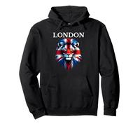 Bandiera UK Design Regno Unito Regno Unito Londra Felpa con Cappuccio
