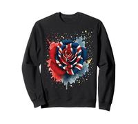 Bandiera UK Gran Bretagna Rose Felpa