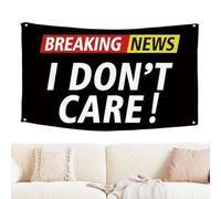 Bandiera 'umorismo e della satira, bandiere 3x5 piedi Ultime notizie - Banner ' all'aperto | Bandiera del portico vintage I Don't Care per casa, ufficio, soggiorno, giardino, patio