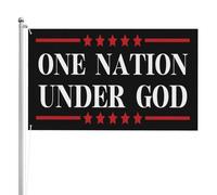 Bandiera "Una nazione sotto Dio", 3x5 piedi, 3 strati, bifacciale, per giardino