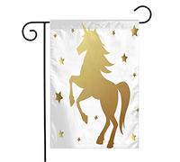 Bandiera Uni-Corn Silhouette Character Child Concept Magic Animals Head Dream Graphic With Wildlife Objects Rinforzata Stagione Bandiera, Per Celebrazioni, Balcone, 30x45cm