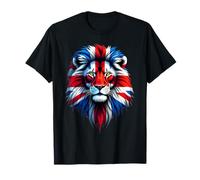 Bandiera Union Jack con Faccia di Leone Bandiera del Regno Unito Union Jack Maglietta