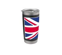 Bandiera Union Jack del Regno Unito British Pride Elegante Bicchiere termico in acciaio inox doppia parete