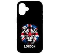Bandiera Union Jack Lion Design Regno Unito Londra Custodia per iPhone 16