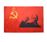 BANDIERA URSS CON LENIN PUGNO ALZATO 90x60cm - BANDIERA COMUNISTA - LENINISMO 60 x 90 cm foro per asta - AZ FLAG