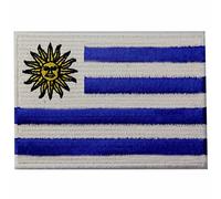 Bandiera Uruguay Uruguaiano Emblema Nazionale Termoadesiva Cucibile Ricamata Toppa