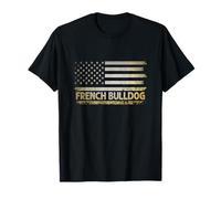 Bandiera Usa Bulldog francese Razza di salvataggio Pet Bulldog francese Maglietta