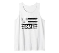 Bandiera USA Cat Lover Feline Pet Meow Love Cats Canotta