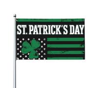 Bandiera USA con trifoglio, bandiere per il giorno di San Patrizio, 3 x 5 piedi, grande striscione di benvenuto, bandiera da giardino, decorazione per esterni, per casa, cortile, festa